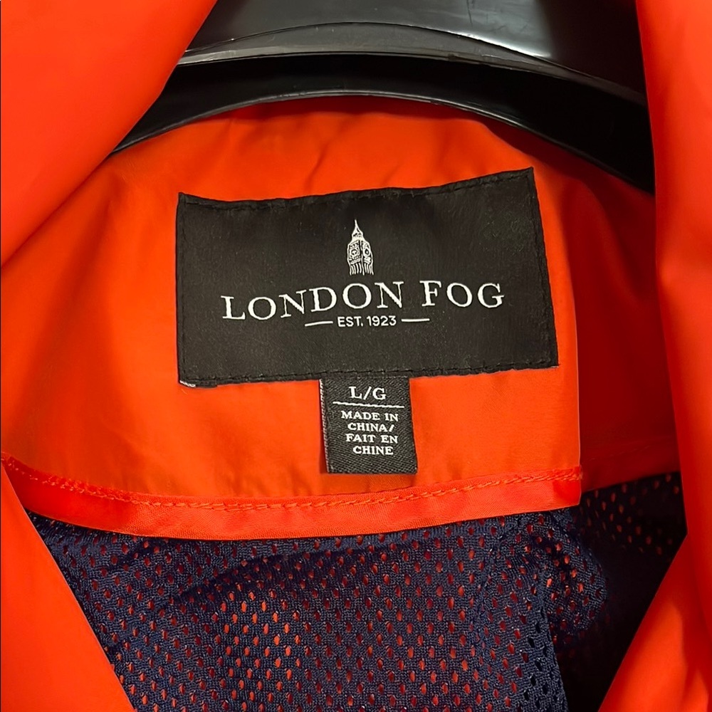 London Fog Orange Spring/Fall Jacket Mid-Length Functional Design - Picture 2 of 4